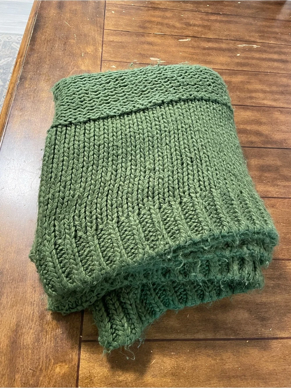Threshold Olive Green Chunky Knit Poncho Sweater